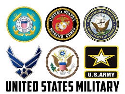 logos for all 6 branches of the United States Military